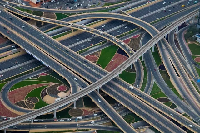 Complex highway interchange representing the difficulty of CPA exam